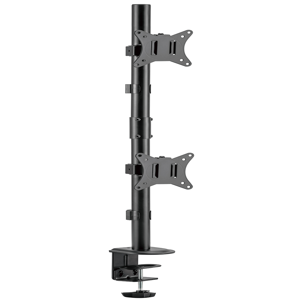 Vertical Dual-Monitor Steel Articulating Monitor Mount